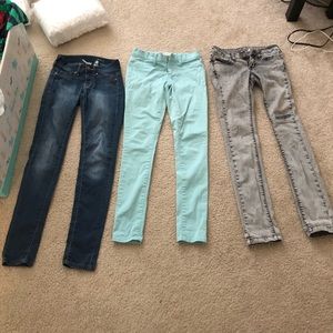 3 pairs of skinny jeans